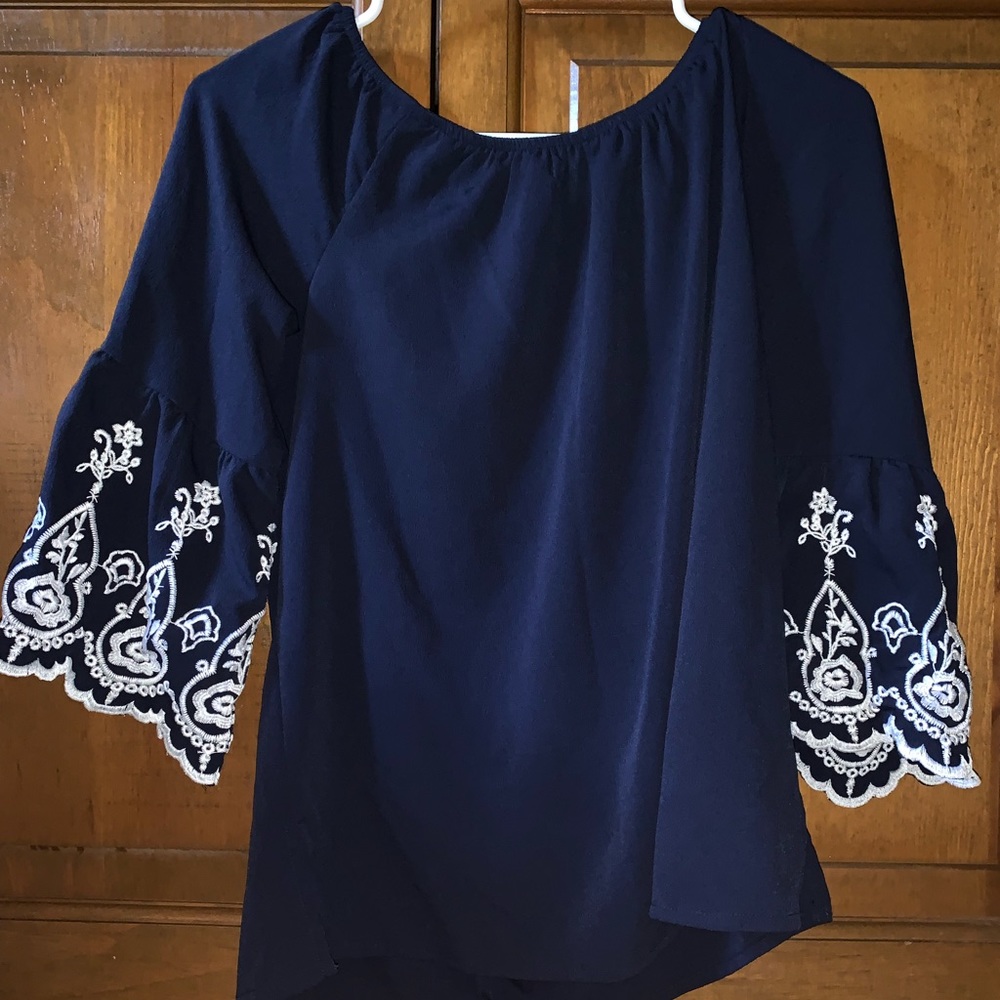 Navy blue blouse